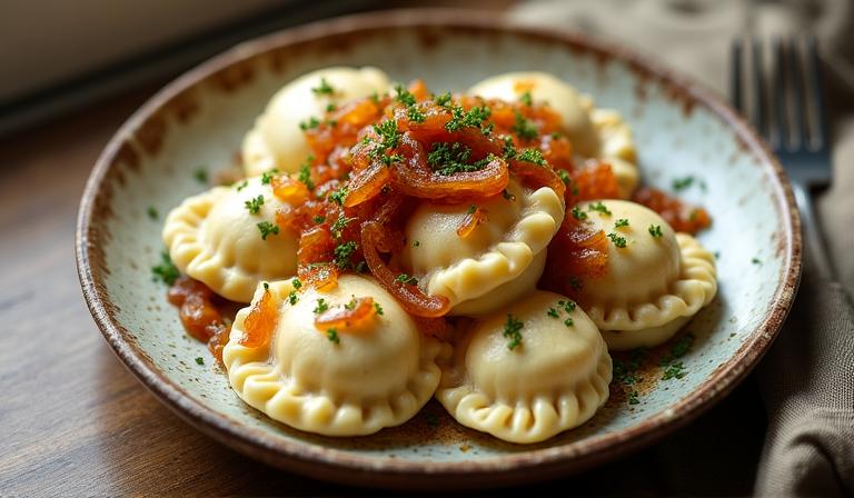 Domowe pierogi ręcznie lepione